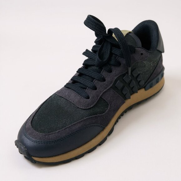 Valentino Garavani Rockrunner Blue Low-top Sneakers – Size 9 - Picture 2 of 5